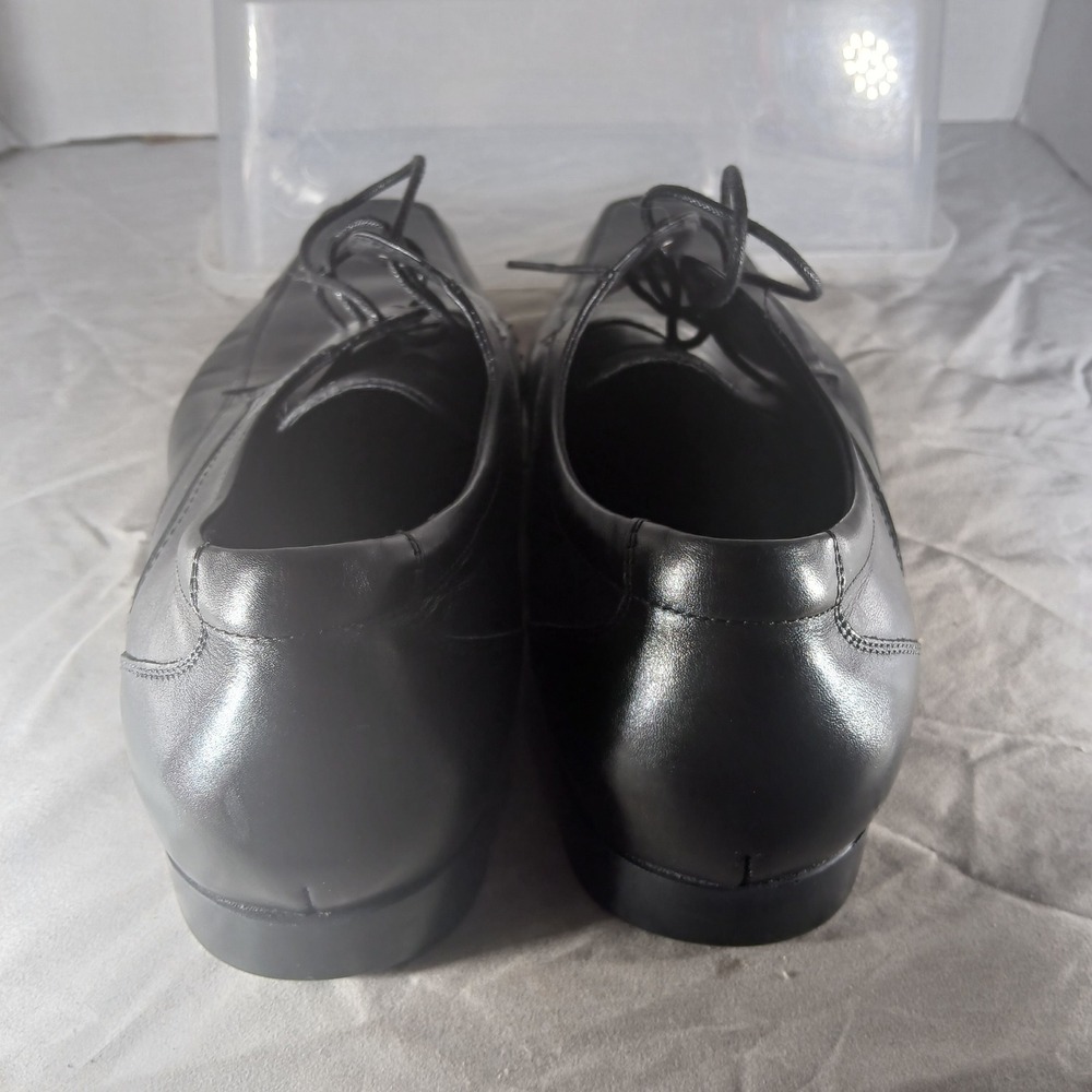 Kenneth Cole Select Your Role Oxford 12M Black Leather Square Toe Dress Shoes - Picture 6 of 10